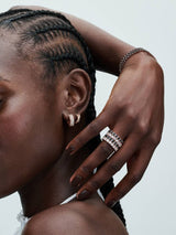 Pandora Crossover Pavé Hoop Earrings