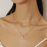 Ania Haie Sparkling Bezel Cubic Zirconia Station Necklace