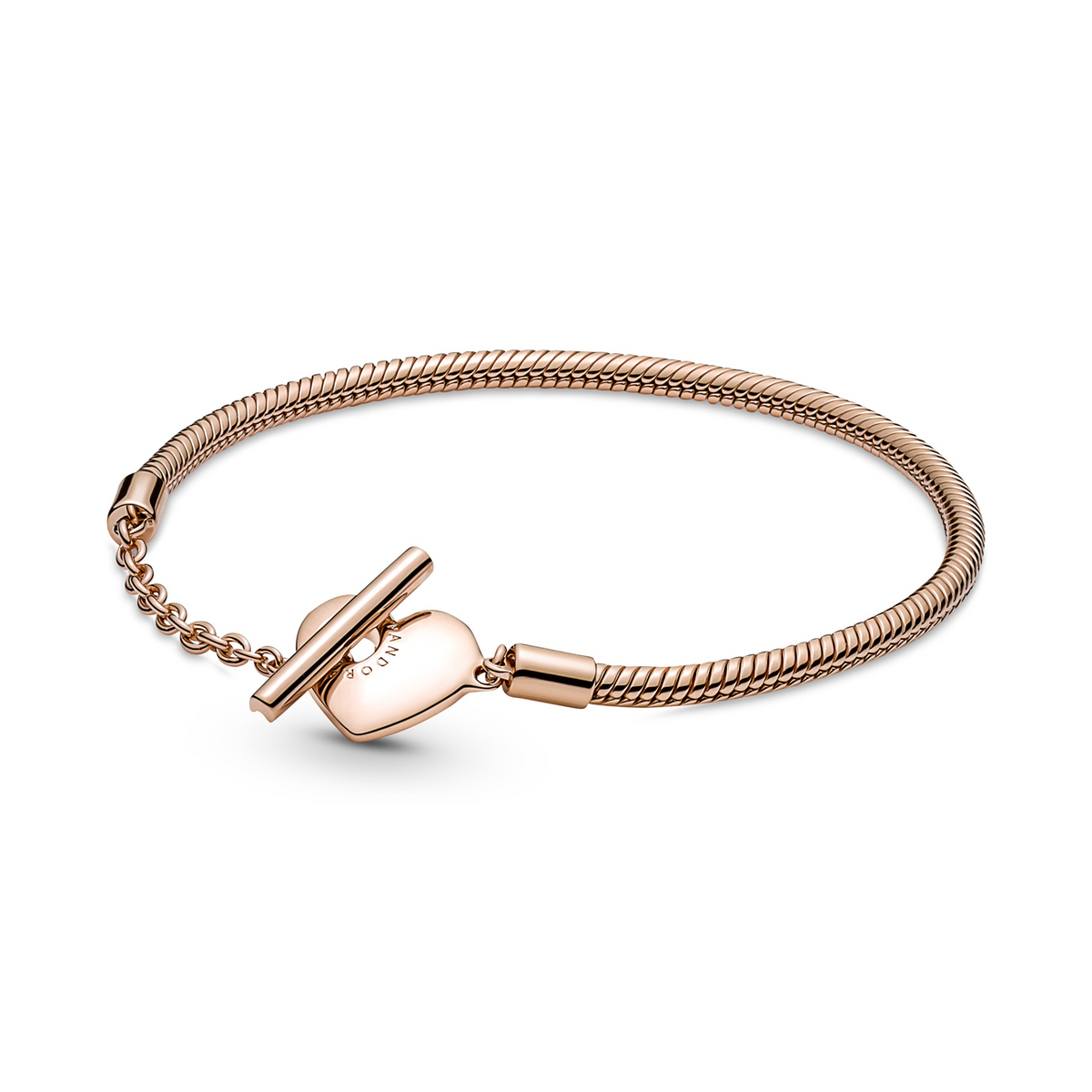 Pandora Pandora Moments Heart T-Bar Snake Chain Bracelet