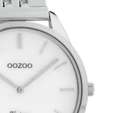 OOZOO 40mm Silver and White Watch