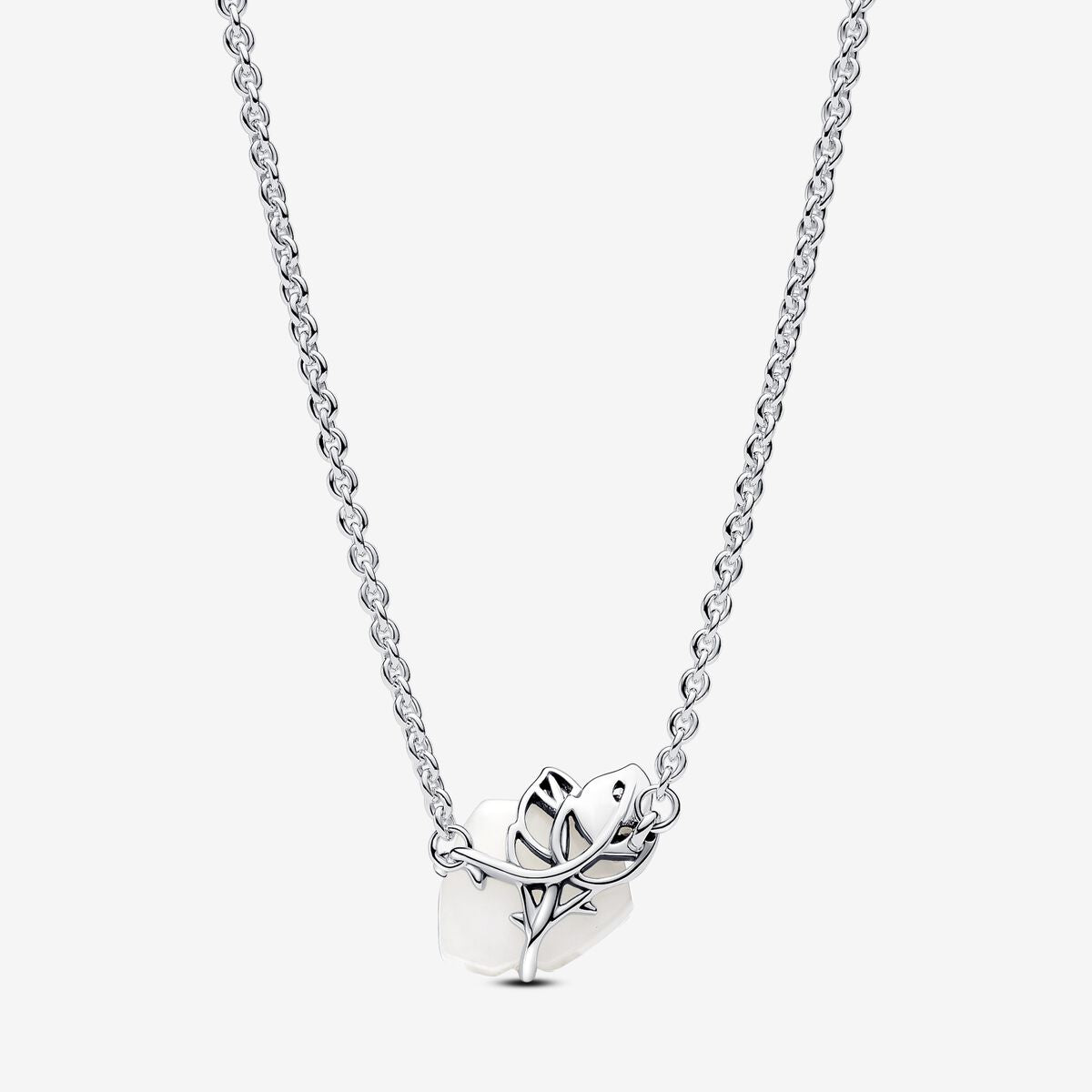 White Rose in Bloom Collier Necklace