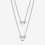Forever & Always Splittable Heart Collier Necklaces