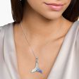 Thomas Sabo Ocean Dolphin Tail Din with Blue Stone Pendant