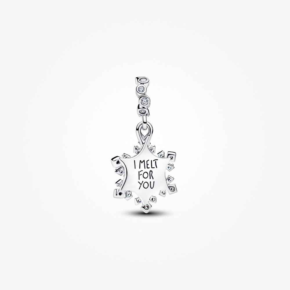 Pandora Opalescent Snowflake Double Dangle Charm