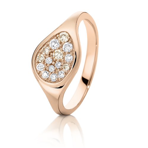 Dreamtime 9ct Rose Gold Diamond Pod Ring