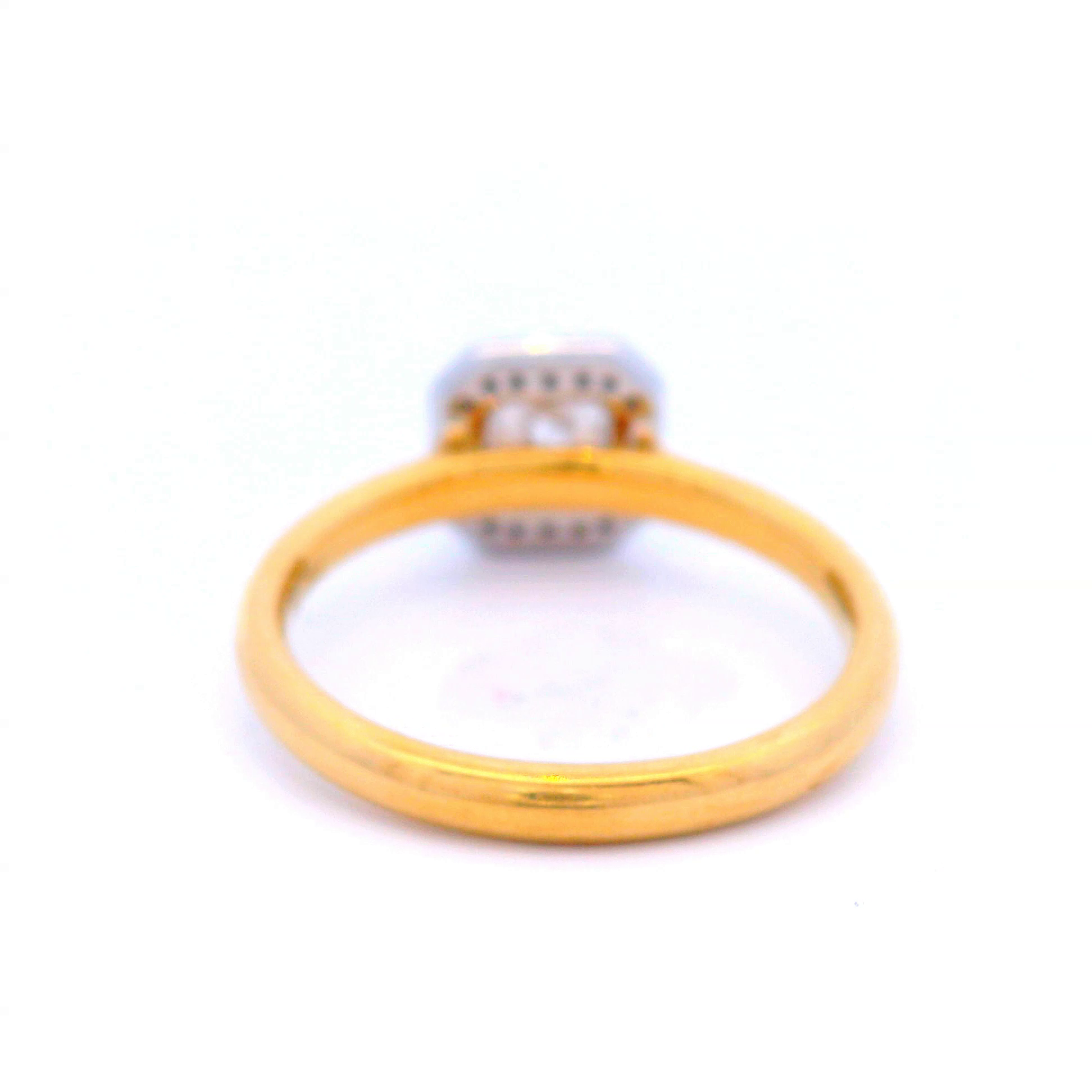 Diamond Engagement Ring Set in Yellow Gold