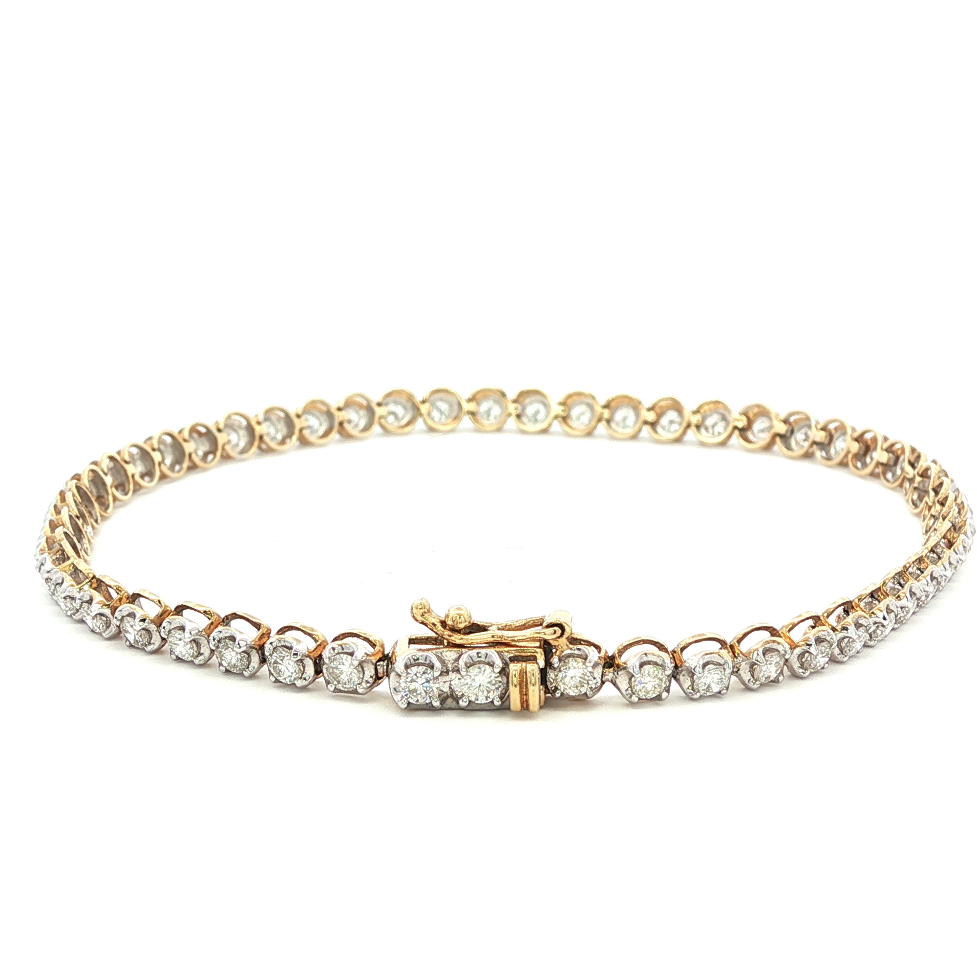 Tennis Bracelet with Round Brilliant Cut Diamonds