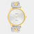 OOZOO Vintage Series Stainless Steel Bracelet Silver-Gold with Gold Watch