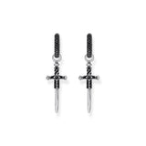 Thomas Sabo Single Hoop Earring with Sword & Black Stones