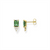 Thomas Sabo 18 Carat Gold Plated Green Stone Stud Earrings