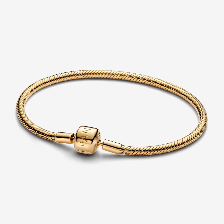 Snake chain 14k gold-plated bracelet