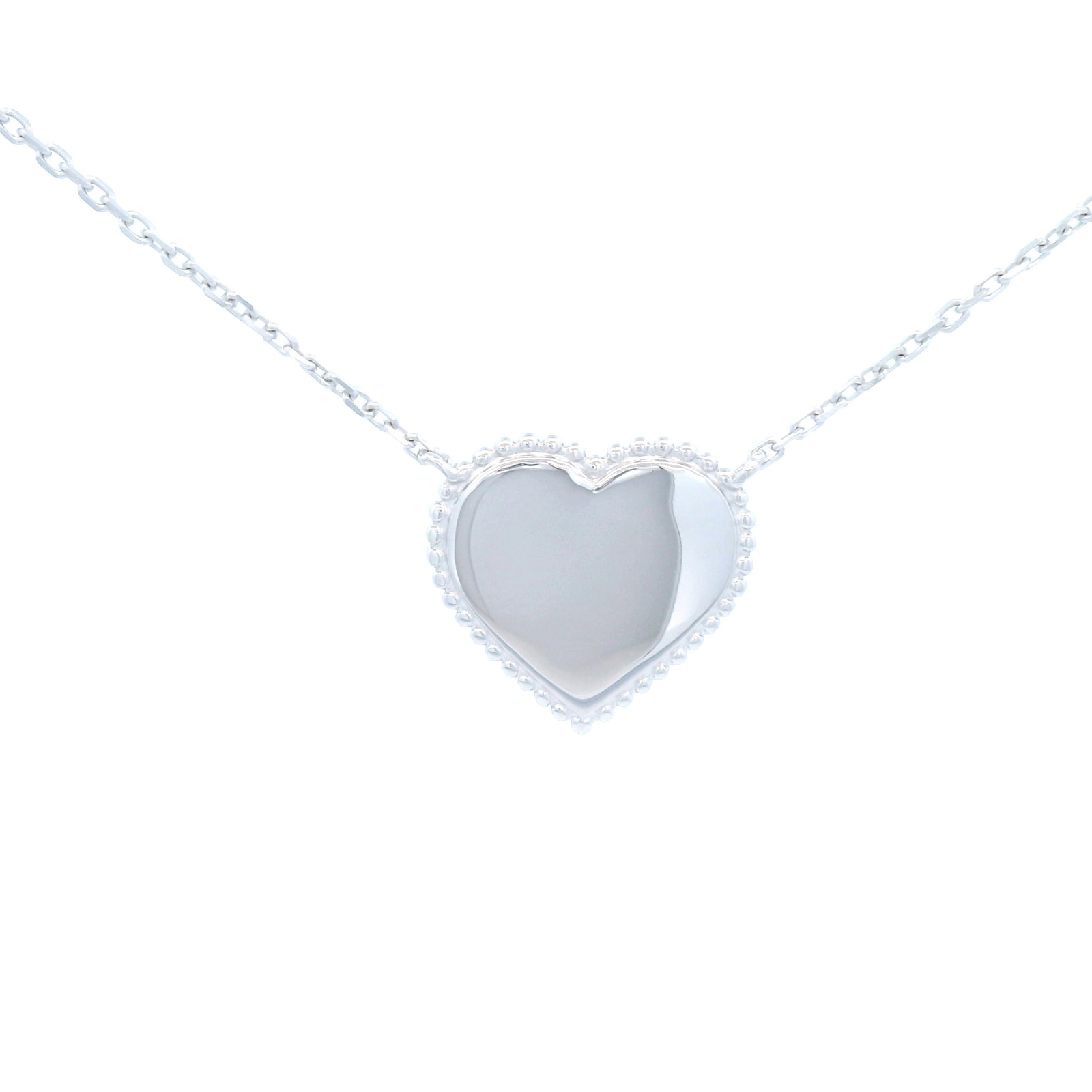 Heart With Plaited Edge Necklet