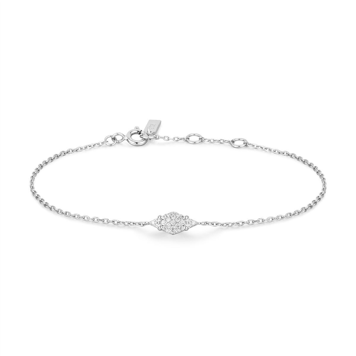 #4A DUSK SIL PAVE CZ BRACELET 16.5+2cm