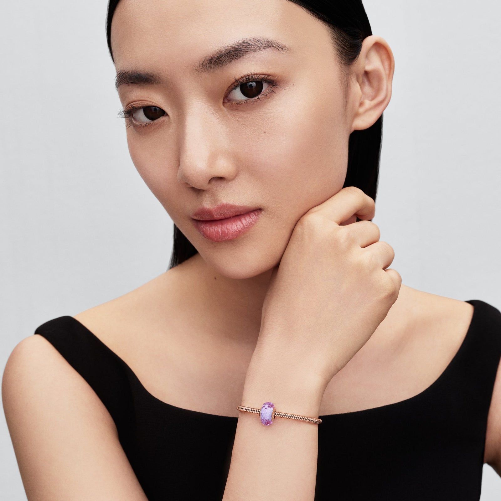 Pandora Wavy Lavender Murano Glass Charm