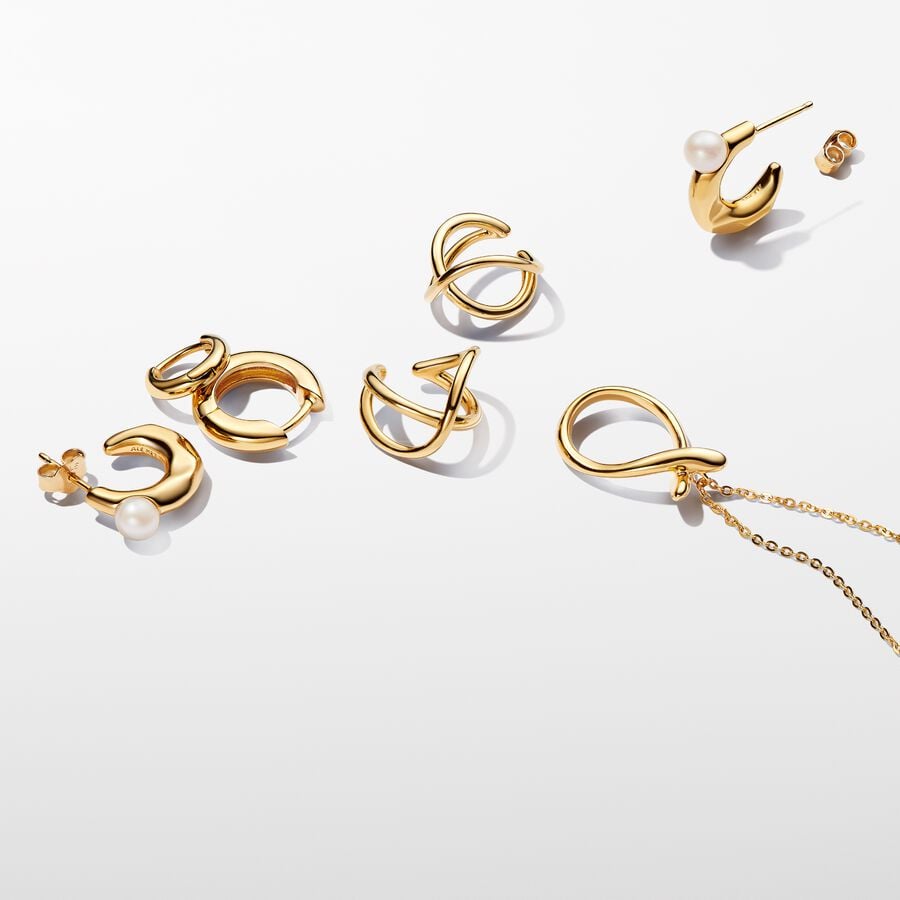 Organically Shaped Infinity Ear Cuff