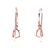 Morganite Shepered Hook Earrings in Rose Gold