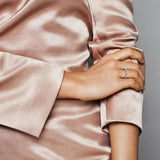 Knotted Hearts Silver Ring