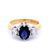 Oval Tanzanite with Diamond Dress Ring in Yellow Gold