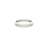 Curved Princess Diamond Dress Ring in White Gold