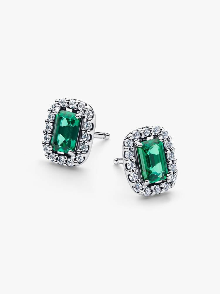Pandora Sparkling Rectangular Stud Earrings