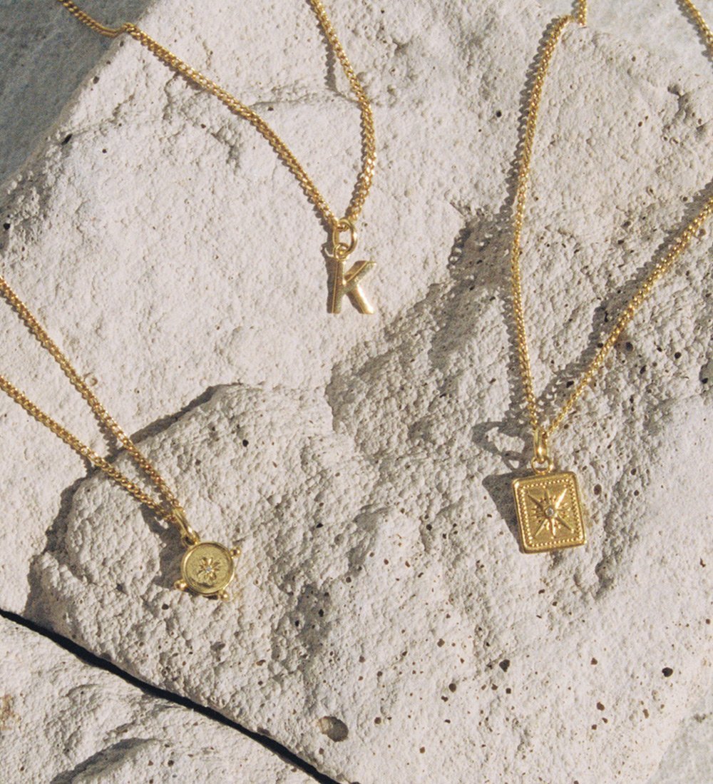 Kirstin Ash 18ct Gold Vermeil Tiny True North Coin