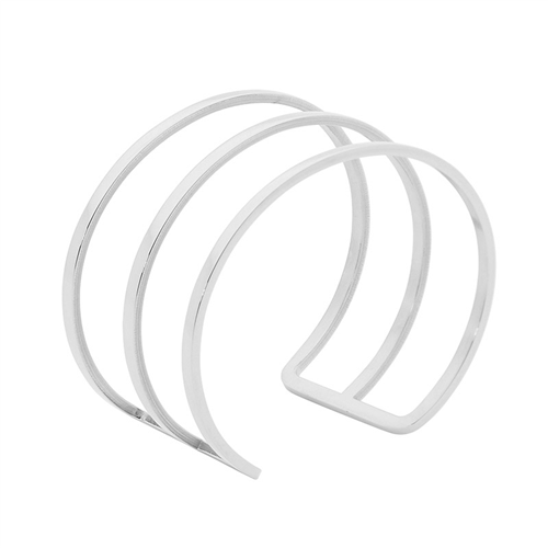 Ellani Stainless Steel Triple Band Cuff