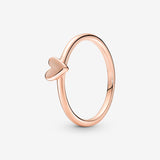Heart 14k rose gold-plated ring