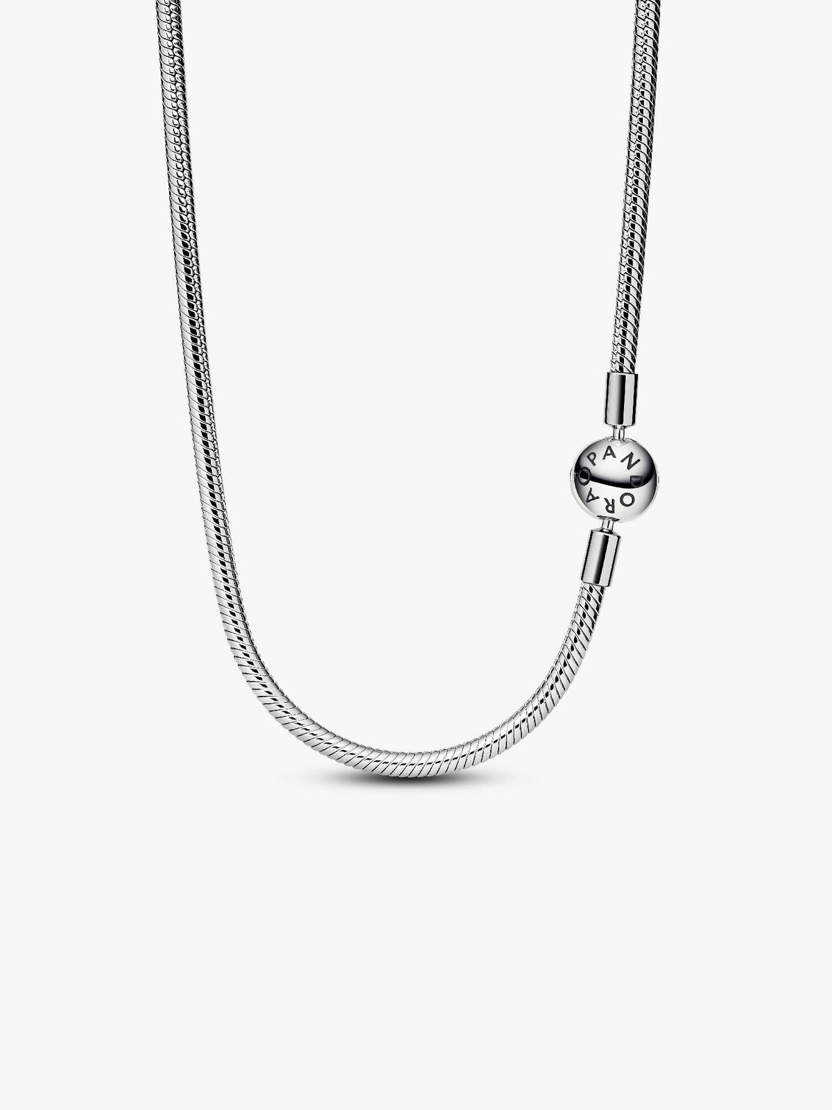 Pandora Pandora Moments Snake Chain Necklace, Platinum Plated
