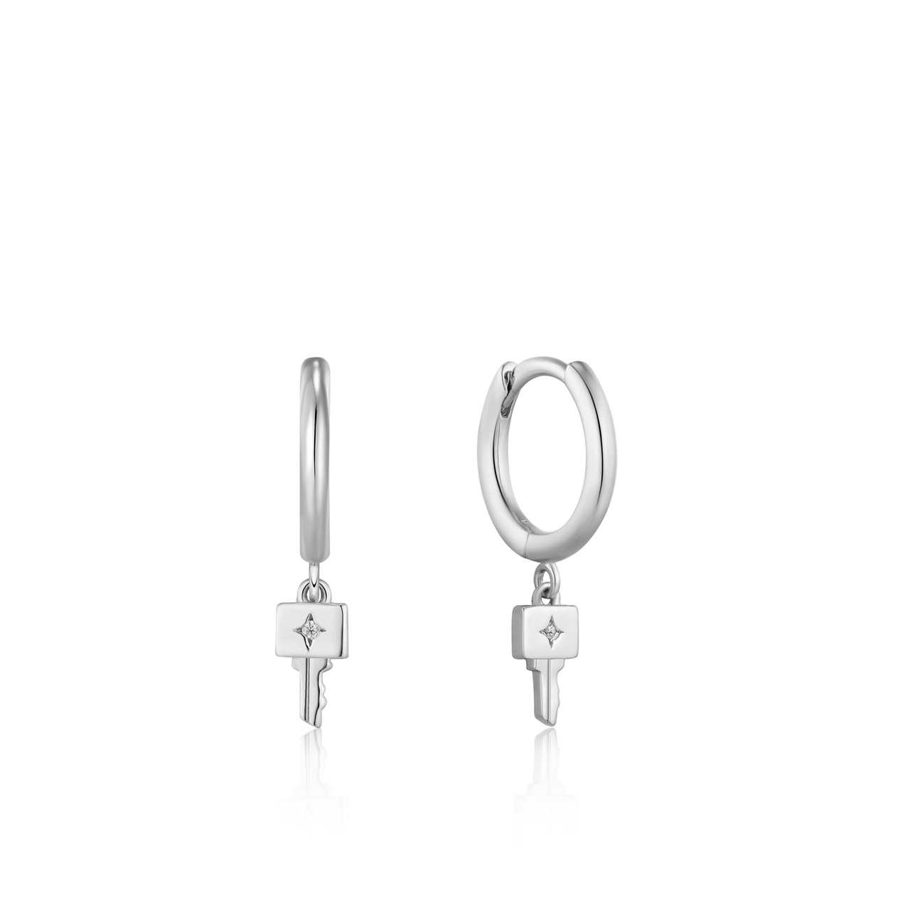 Ania Haie Key Huggie Hoop Earrings