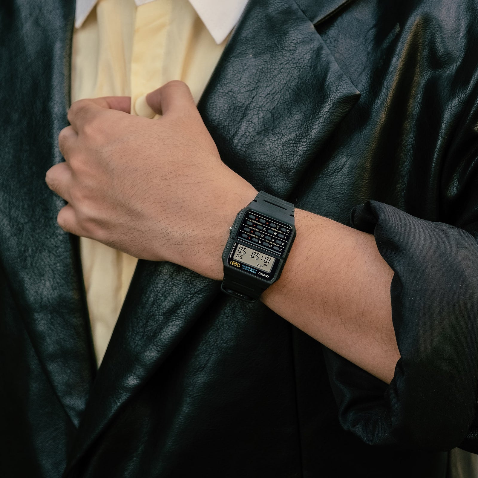 Casio CA-53W-1Z Black Calculator Watch for Men and Women