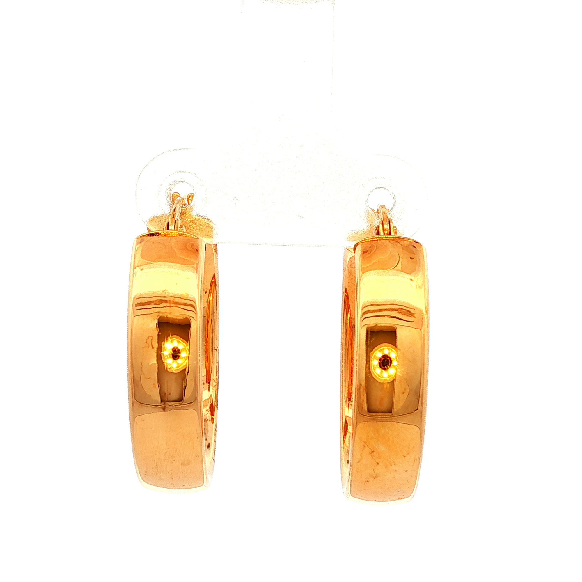 Classic Hoop Earrings in Yellow Gold