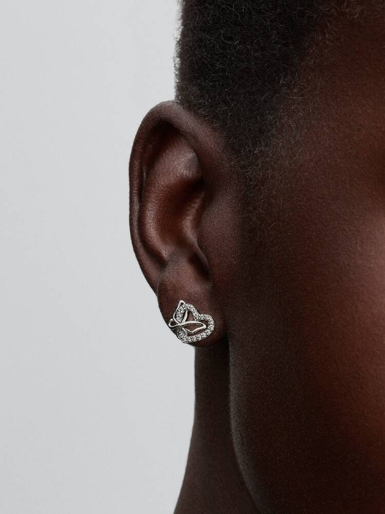 Pandora Entwined Heart & Butterfly Stud Earrings