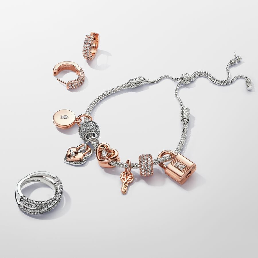 Pandora Timeless Pavé Double-row Hoop Earrings