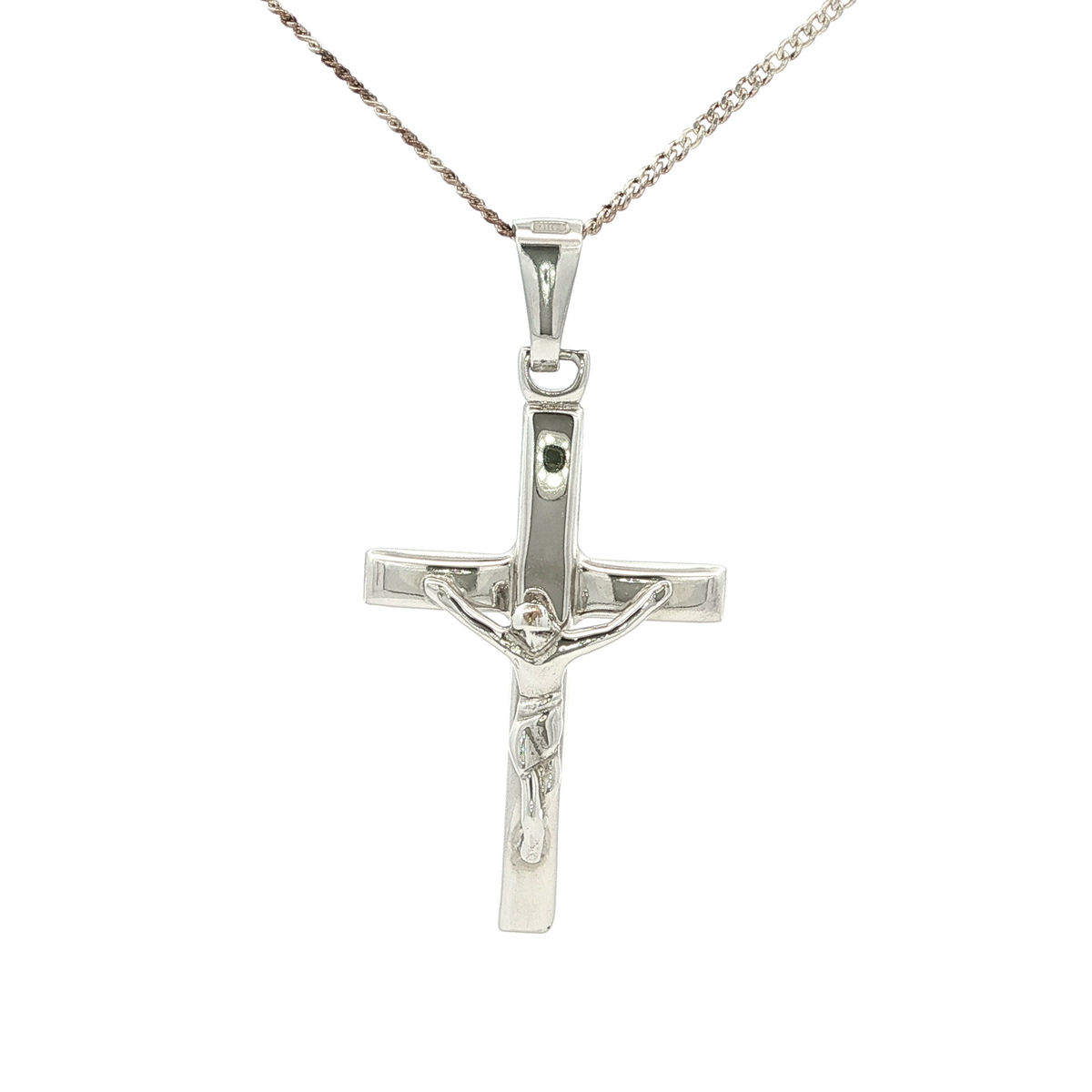 18ct White Gold Cross Pendant