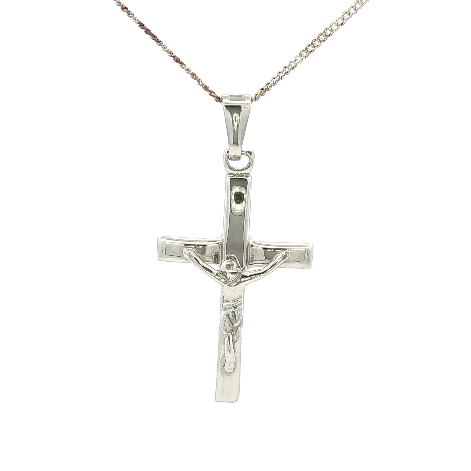 18ct White Gold Cross Pendant