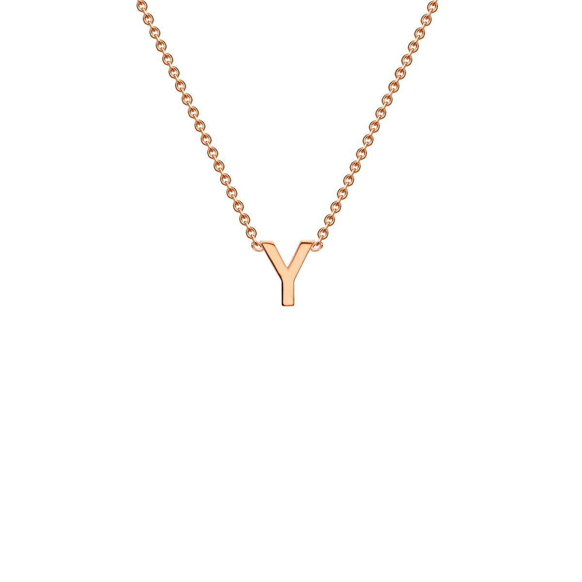 9ct Yellow Gold Petite Initial Necklace - D