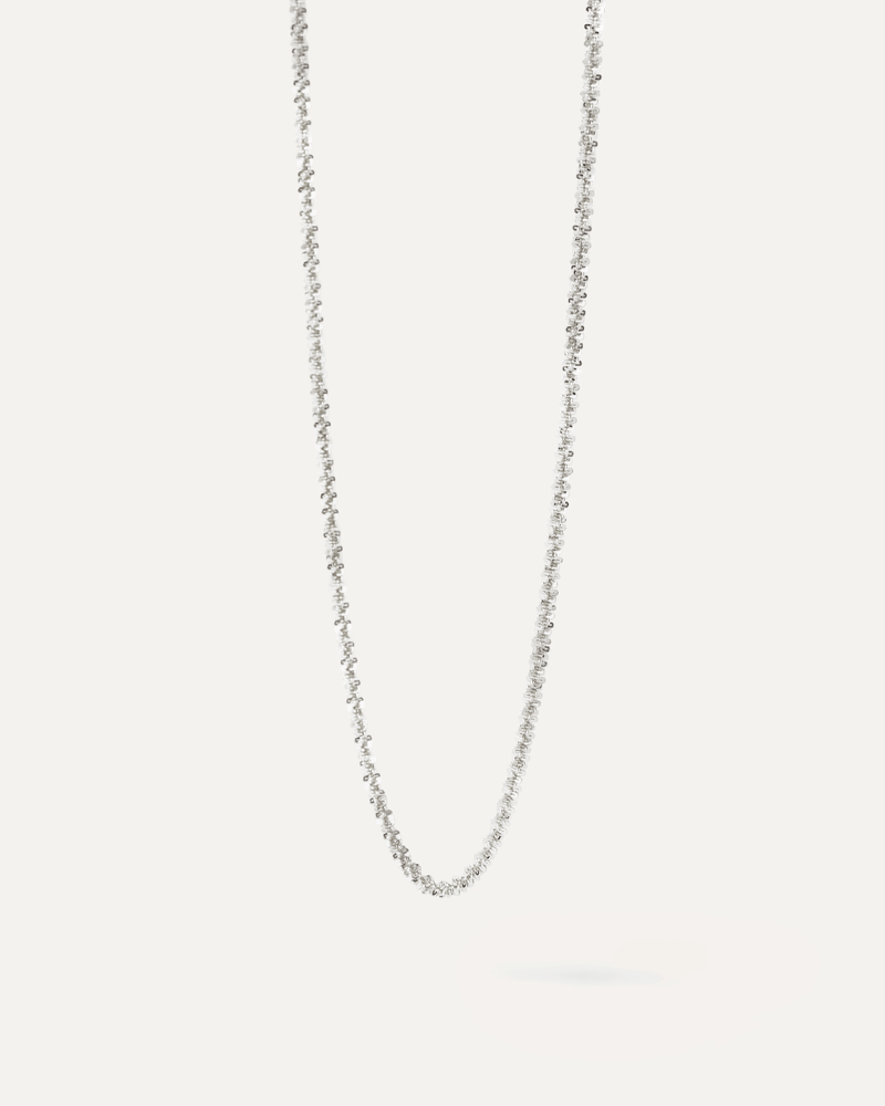 PDPaola Sparkle Silver Chain Necklace