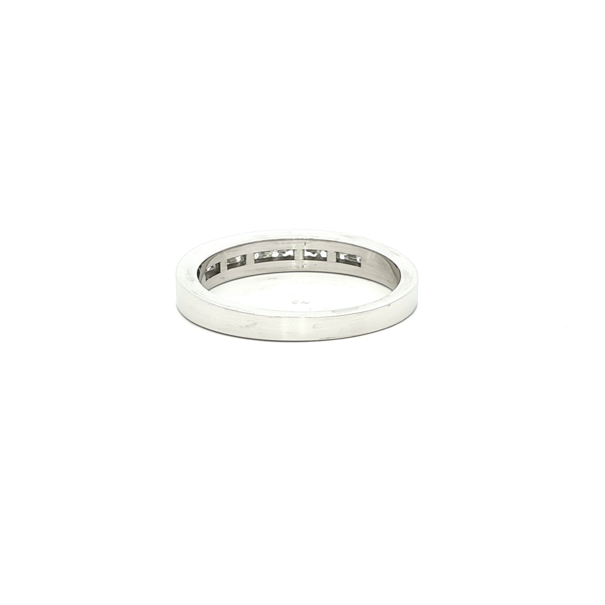 Curved Princess Diamond Dress Ring in White Gold