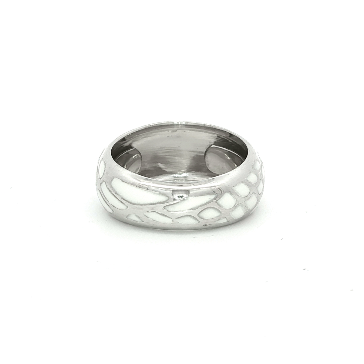 Engelsrufer Silver White Enamel Wing Ring