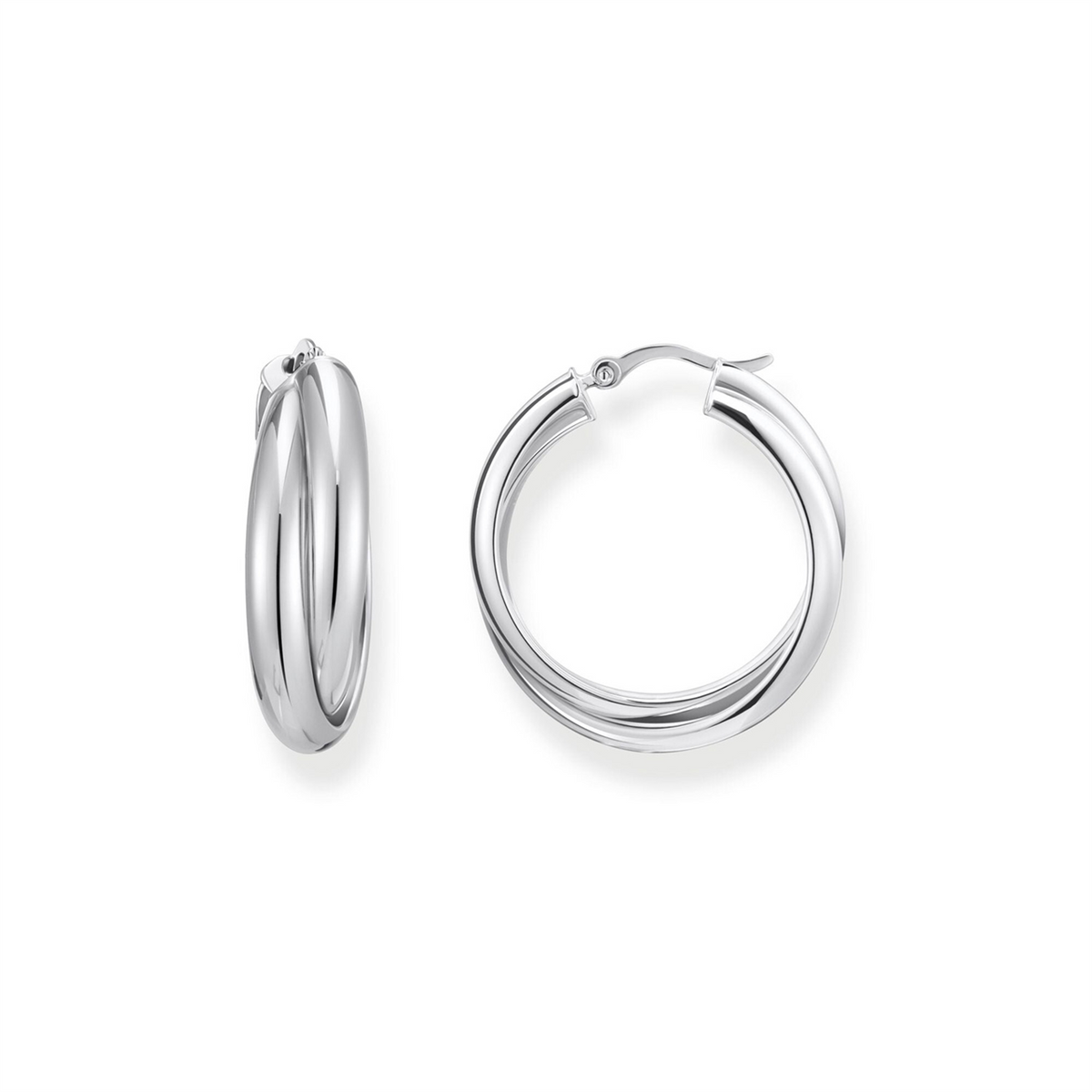 Thomas Sabo Hoop Earrings Intertwined Design Silver