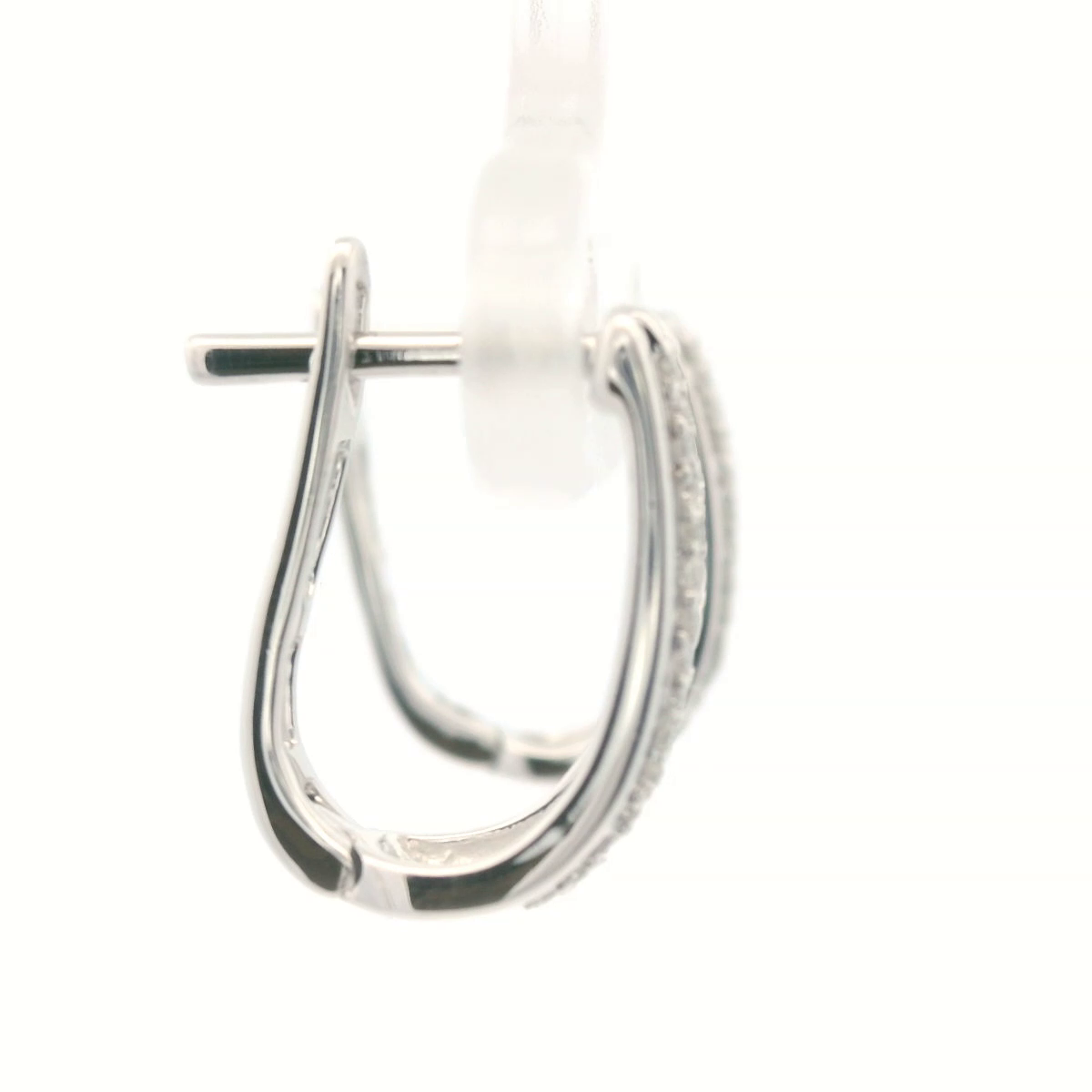 9CT WG Dia HOOP EARRINGS TDW= 0.16CT HI/I2