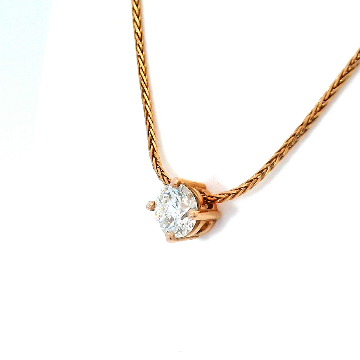 Carat Round Brilliant Cut Slider Diamond Pendant