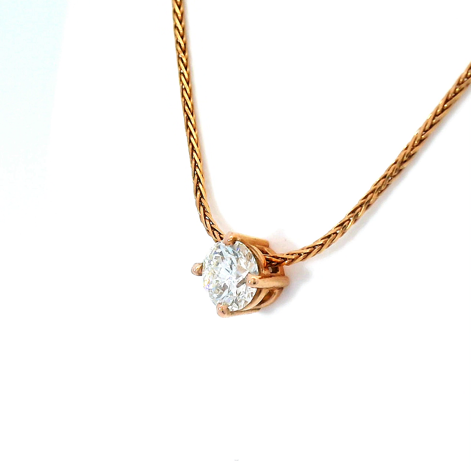 Carat Round Brilliant Cut Slider Diamond Pendant