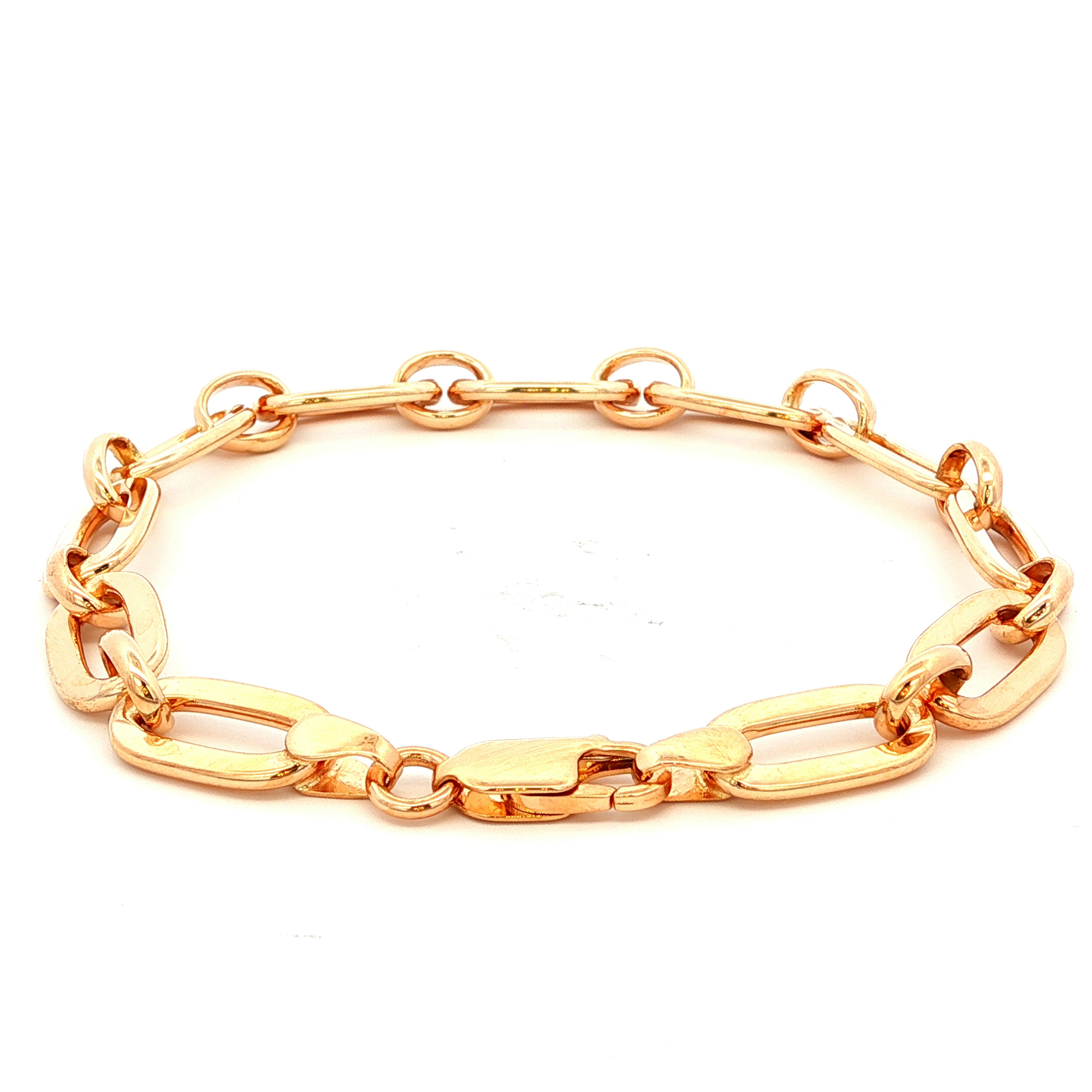 Silver Filled Oval Cable Hammered