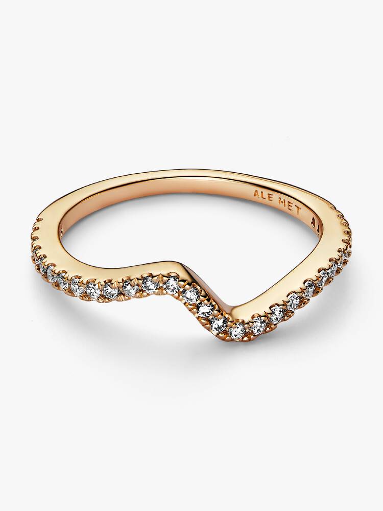 Pandora Sparkling Wave Ring