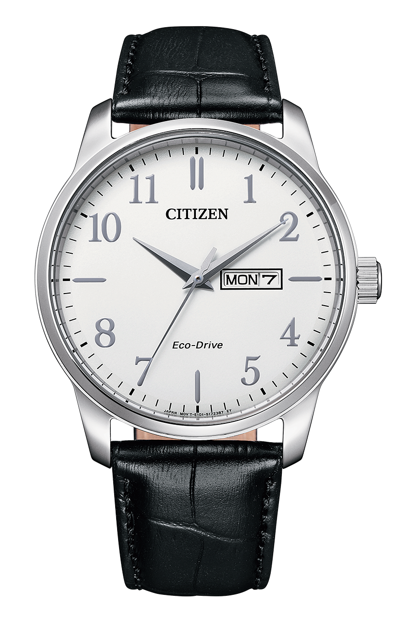 Citizen | Classic White Dial Leather Strap Watch