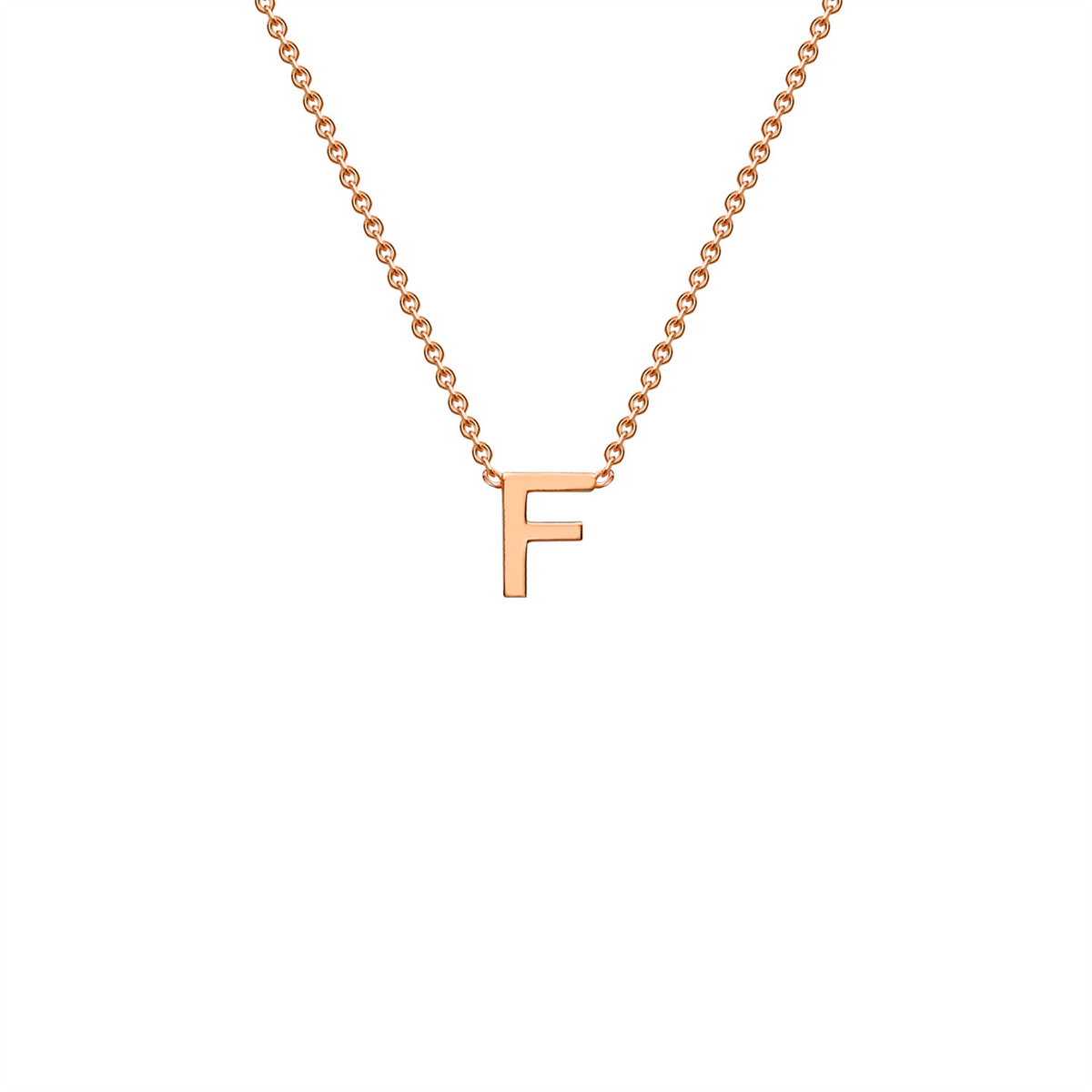 9ct Yellow Gold Petite Initial Necklace - D