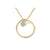 Diamond Circle Pendant Set in Yellow Gold