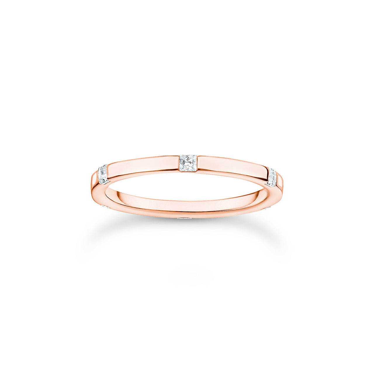 Thomas Sabo Rose Gold Ring With Cubic Zirconias