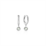 Ania Haie Dangling Mint Green Huggie Hoop Earrings